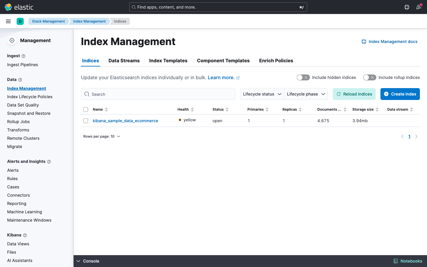 Index Management